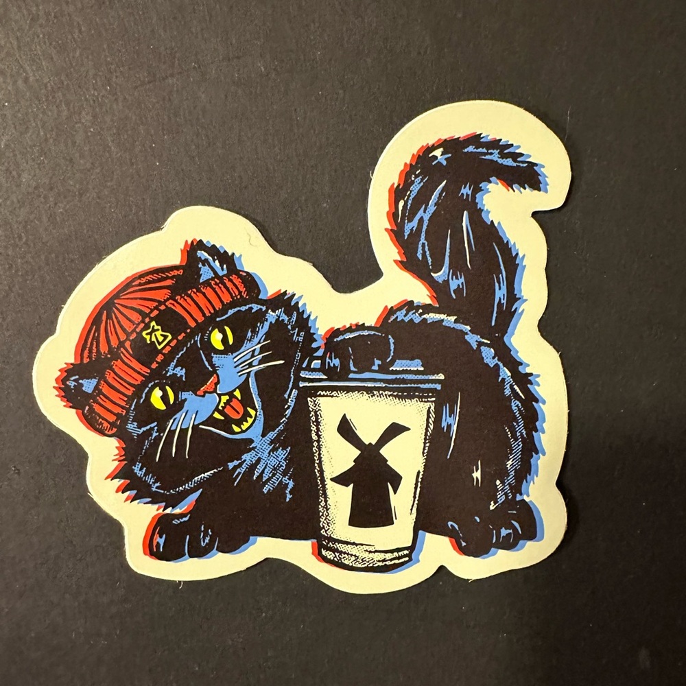 Dutch Bros Black Cat Sticker October 2023